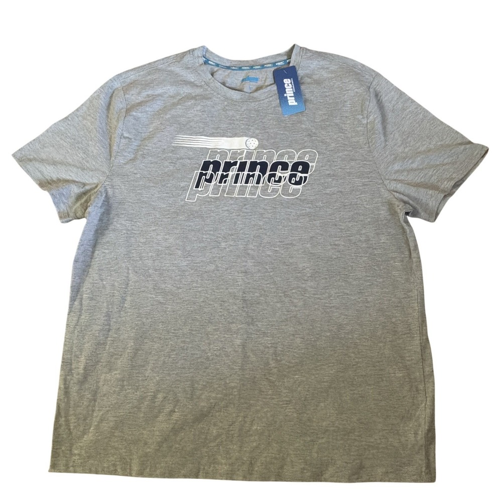 NWT Prince Pickleball Graphic T-Shirt Gray Mens Size L